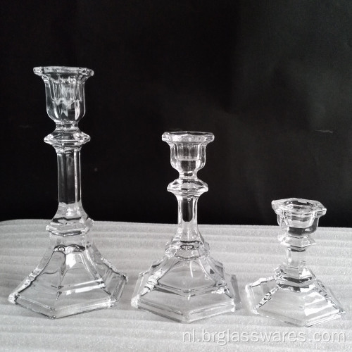 Crystal Glass Taper Candle Holder voor huisdecoratie